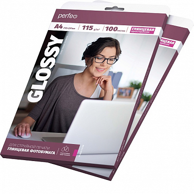 Фотобумага Perfeo глянцевая А4 115г/м 100 листов (G12)