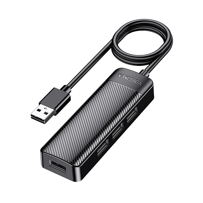 Разветвитель USB на 4 порта Kakusiga KSC-1409-H, 1.2м, черный