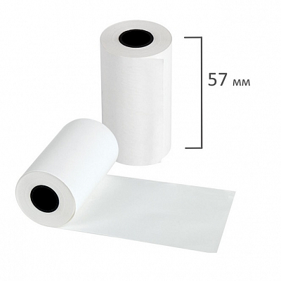 Чековая лента 57мм (ширина ленты) х 17 метров в рулоне, Термо (24) 