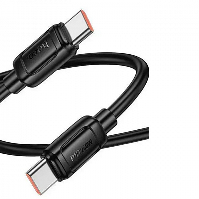 hoco X115 Type-C вилка - Type-C вилка, 240W, 5A, черный, 1м