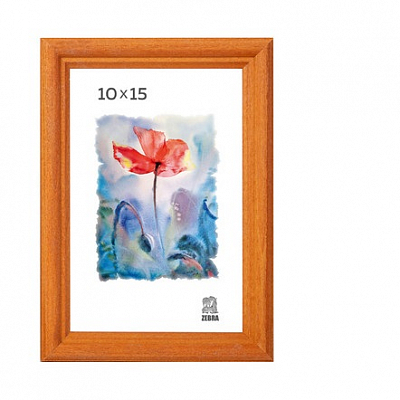 Фоторамка 10х15 деревянная Зебра 1703 Орех