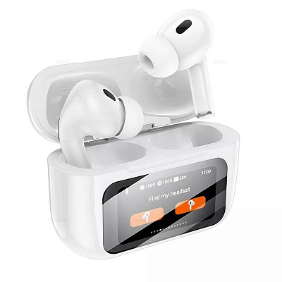 Bluetooth наушники внутриканальные hoco TWS EW72 с микрофоном, ANC, белый. Кейс 360мАч с сенсорным э