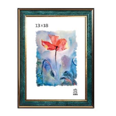 Фоторамка 13х18 пластиковая Зебра 306 Зеленый