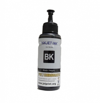 Чернила Polychromatic для EPSON L800/L200/R270/P50/XP/R200/C79/C67, 100 мл, Black, водные