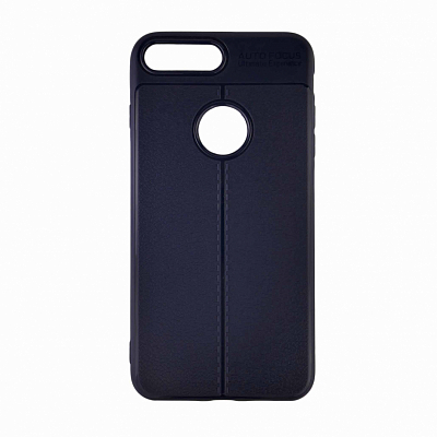 Клип-кейс iPhone 7/8+ Матовый, под кожу, синий 