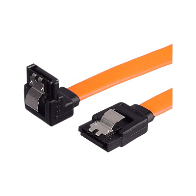 Кабель SATA штекер - SATA штекер GoPower, ver.3.0, силикон, оранжевый, 0.5м