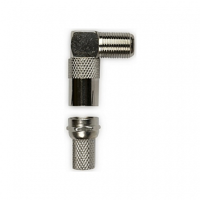 Переходник TV гнездо - F гнездо угловой Smartbuy