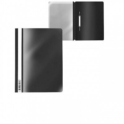 Папка-скоросшиватель Erich Krause, А4, 120/160мкм, Fizzy Classic, пластик, черный