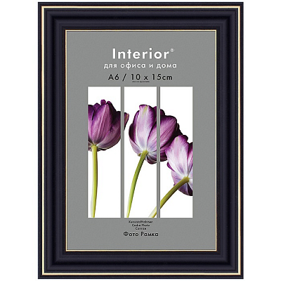 Фоторамка 10х15 пластиковая Interior Office 289 Черный