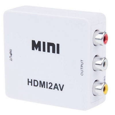 Конвертер HDMI гнездо (input) - 3T гнездо (output) с питанием, белый