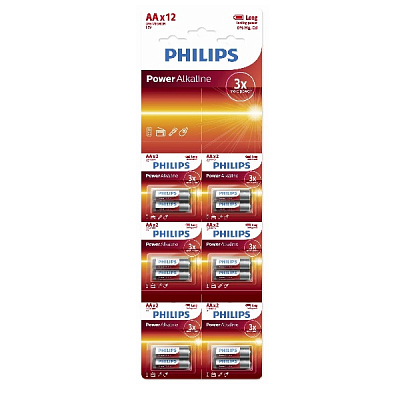 Philips LR6 Power Alkaline (Блистер 12 шт.) Отрывной по 2 шт.