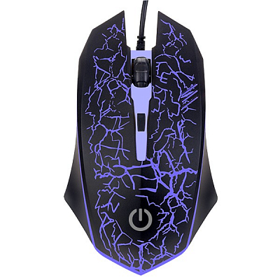 Мышь Perfeo GRID USB, Game Design, 4 кнопки, 7 цветов подсветка, черный