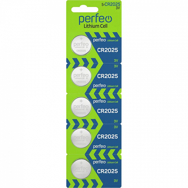 Perfeo CR2025 Lithium Cell (Блистер 5 шт.)