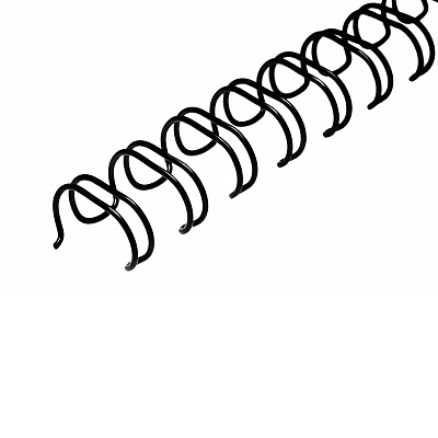 Пружины металлические, А4, 4,8мм (3/16"), черный, 100 штук, 34 петли, до 30 листов