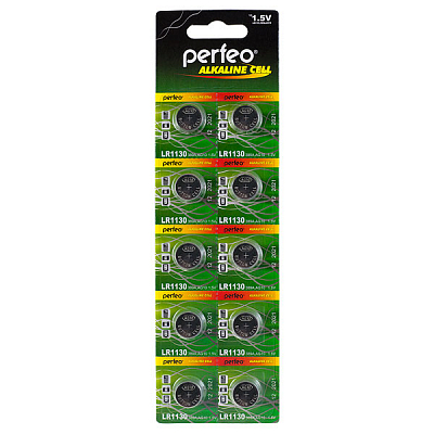 Perfeo AG10 / LR54 / L1130 / 389 Alkaline Cell (Блистер 10 шт.)