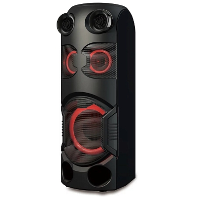 Perfeo POWER BOX 75, Bluetooth/EQ/FM/microSD/USB/AUX/2MIC/LED, 75Вт, черная, в комплекте пульт, мик