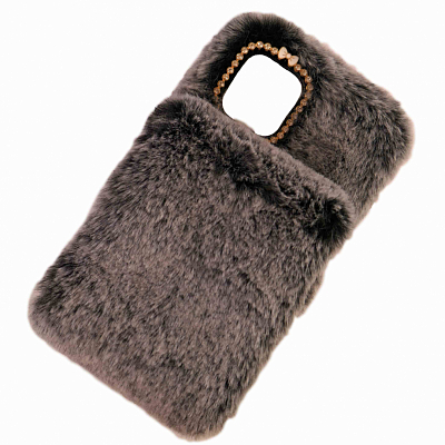 Клип-кейс iPhone 7/8 Меховой, Муфта, коричневый