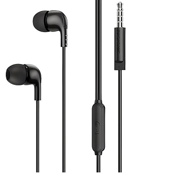 Наушники внутриканальные BOROFONE BM83 с микрофоном, черный 