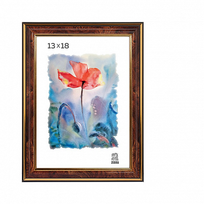 Фоторамка 13х18 пластиковая Зебра 301 Коричневый