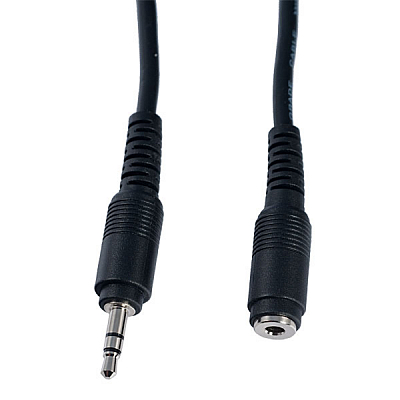 Удлиннитель для наушников 3м Perfeo, черный