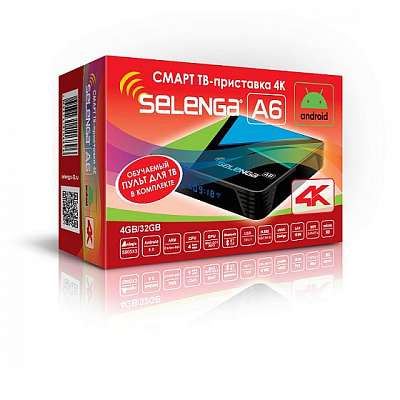 Selenga  A6 (Android 9.0, Full HD, Ultra HD 4K, Optical, Wi-Fi), 4GB/32GB