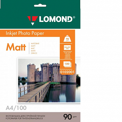 Фотобумага Lomond матовая А4  90г/м 100 листов 