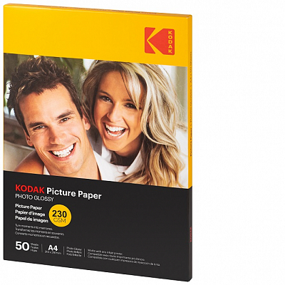 Фотобумага Kodak глянцевая А4 230г/м  GSM 50 листов 