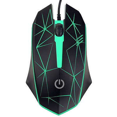 Мышь Perfeo STAR USB, Game Design, 3 кнопки, 7 цветов подсветка, черный