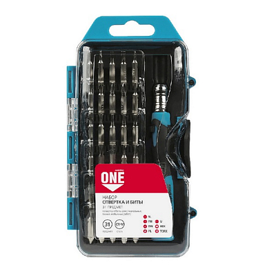 Отвертка с набором бит (насадок) 31 предмет (отвертка, 30 бит, CR-V), Smartbuy 