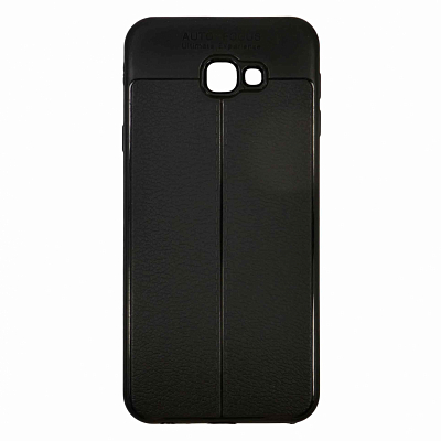 Клип-кейс Samsung J4 Plus Матовый, под кожу, черный