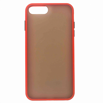 Клип-кейс iPhone 6/7/8 Матовый, красный с черными кнопками