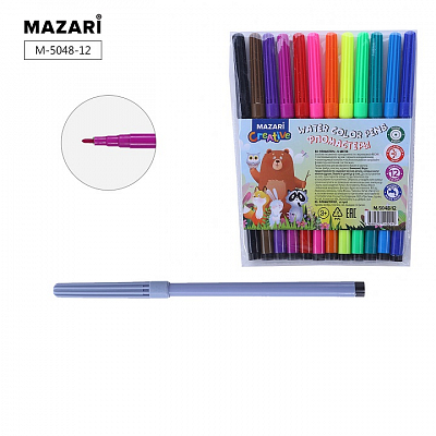 Фломастеры MAZARI, 12 цветов