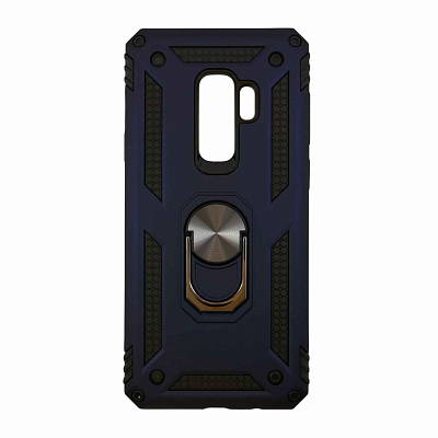 Чехол Samsung S9+ M1, кольцо и магнит, синий
