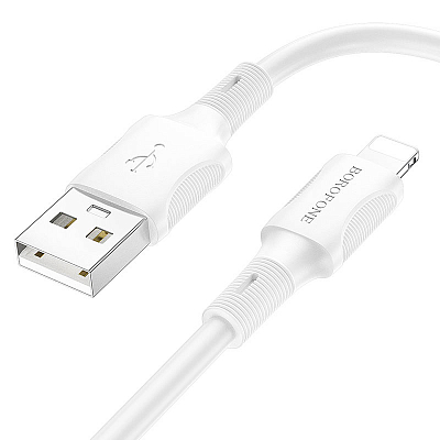 BOROFONE BX80 USB вилка - iPhone (Lightning) вилка, 2.4A, белый, 1м