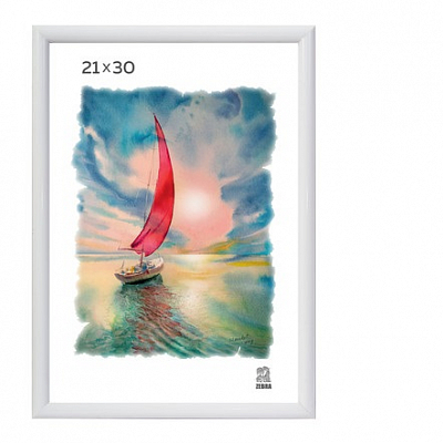 Фоторамка 21х30 пластиковая Зебра 500 Белый