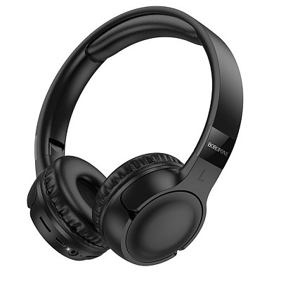 Bluetooth наушники BOROFONE BO32 microSD/ AUX с микрофоном, черный