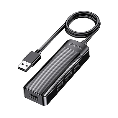Разветвитель USB на 4 порта Kakusiga KSC-1409-H, 1.2м, черный