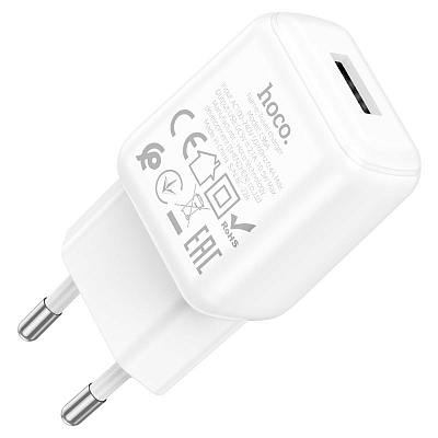 Универсальное сетевое з/у USB hoco C96A 2.1A, белый