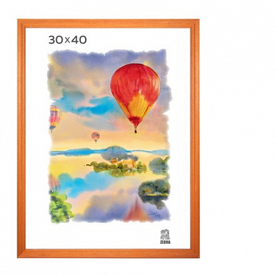 Фоторамка 30х40 деревянная Зебра 1703 Орех